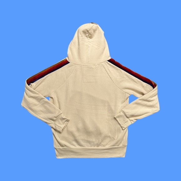 Aviator Nation Classic Velvet Stripe Vintage White Hoodie - Picture 2 of 2